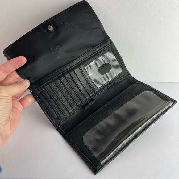 Fossil Black Leather Women’s Wallet Checkbook - Picture 7 of 7